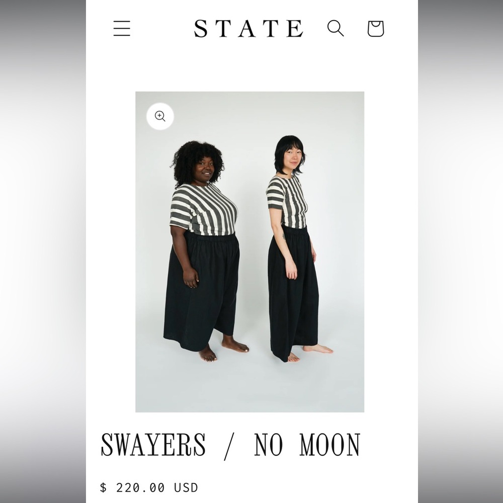 STATE the label swayers linen pants - black